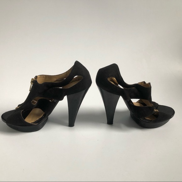 Dorothy Perkins Zippered Strap Platform Heels - Picture 8 of 9